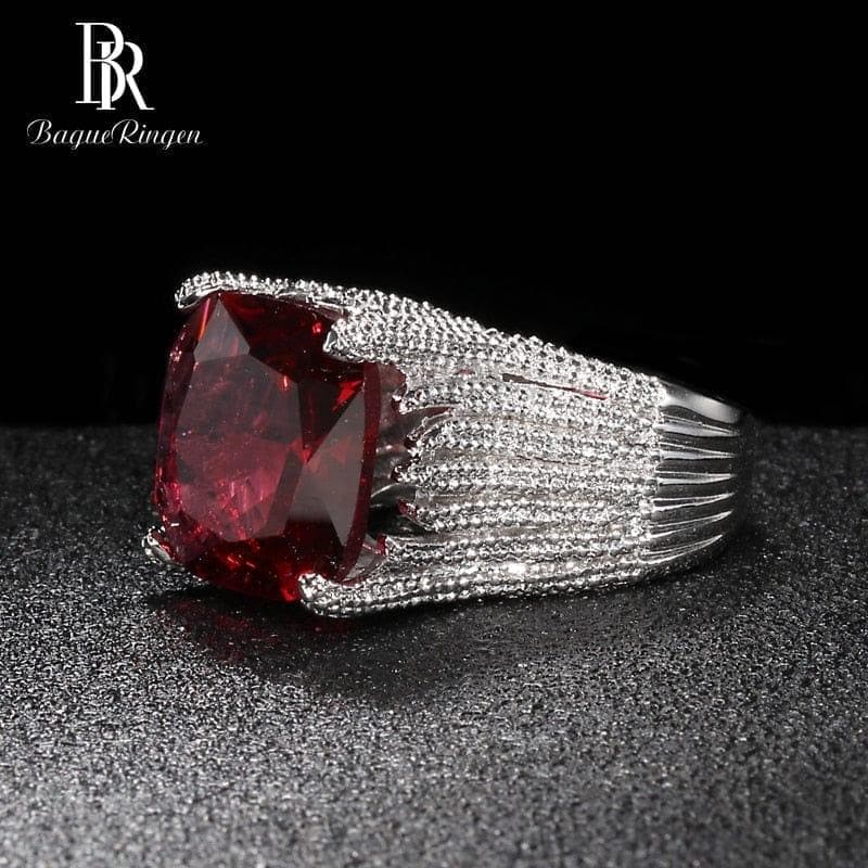 Bague Ringen Luxury Ruby Ring for Women Geometry Classic Silver 925 Jewelry Large Gemstones Banquet Queen Size6,7,8,9,10 Party - Premium Women Rings from eprolo - Just $28.99! Shop now at Handbags Specialist Headquarter