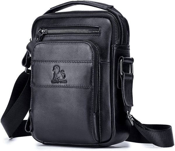 BAIGIO Men'S Genuine Leather Shoulder Bag Messenger Briefcase Crossbody Handbag Satchel Travel Bag - Premium  from BAIGIO - Just $49.23! Shop now at Handbags Specialist Headquarter