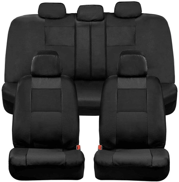 BDK Croc Skin Faux Leather Car Seat Covers, Full Set Black – Front and Back Split Bench Seat Covers, Airbag Compatible, Interior Covers for Cars Trucks Vans and Suvs - Premium  from BDK - Just $59.92! Shop now at Handbags Specialist Headquarter