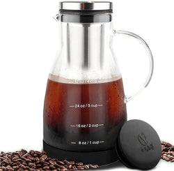 Bean Envy Cold Brew Coffee Maker - 32 Oz Glass Iced Tea & Coffee Cold Brew Maker and Pitcher W/ Silicone Cap & Base - Premium  from Bean Envy - Just $42.15! Shop now at Handbags Specialist Headquarter