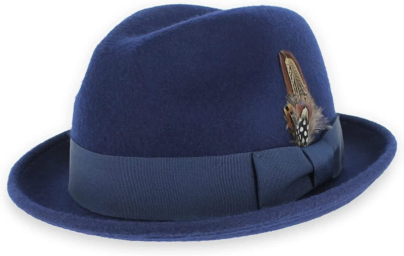 Belfry Trilby Men/Women Snap Brim Vintage Style Dress Fedora Hat 100% Pure Wool Felt in Black, Grey, Navy, Brown and Pecan - Premium Hats and headware from Visit the Hats in the Belfry Store - Just $59.99! Shop now at Handbags Specialist Headquarter