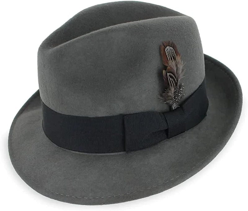 Belfry Trilby Men/Women Snap Brim Vintage Style Dress Fedora Hat 100% Pure Wool Felt in Black, Grey, Navy, Brown and Pecan - Premium Hats and headware from Visit the Hats in the Belfry Store - Just $59.99! Shop now at Handbags Specialist Headquarter