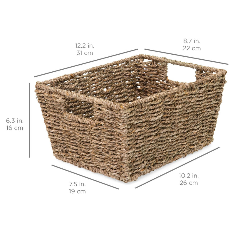 Best Choice Products Set of 4 Multipurpose Stackable Seagrass Storage Laundry Organizer Baskets w/ Handles - Natural - Premium BASKET from Best Choice Products - Just $72.76! Shop now at Handbags Specialist Headquarter