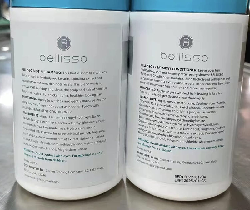 Biotin Shampoo and Conditioner Set for Hair Growth | Thickening Hair Loss Shampoo Treatment | Regrowth Shampoo & Conditioner for Dry Normal Oily & Color Treated Hair - Premium Shampoo and Conditioner from Visit the BELLISSO Store - Just $33.99! Shop now at Handbags Specialist Headquarter