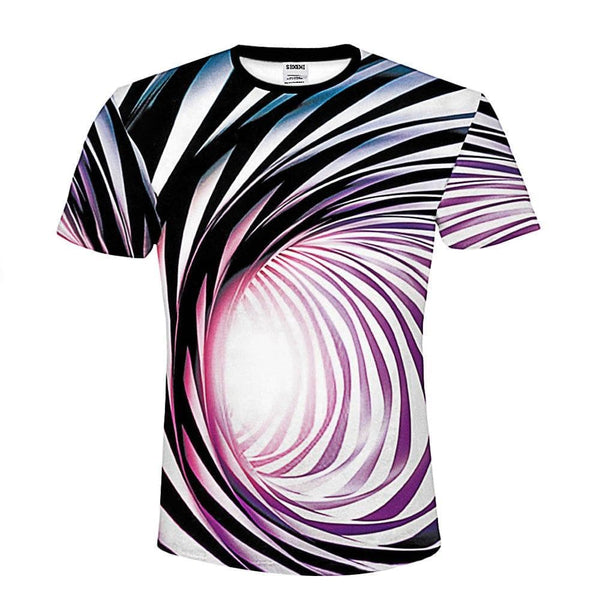 Black And White Vertigo Hypnotic Printing T Shirt Unisex Funny Short Sleeved Tees Men/women Tops Men's 3D T-shirt - Premium MEN T-SHIRT from eprolo - Just $15.18! Shop now at Handbags Specialist Headquarter