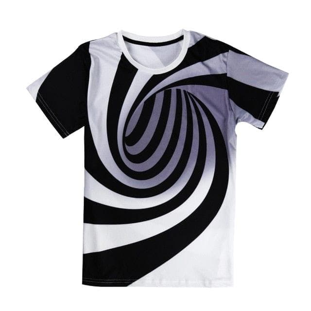 Black And White Vertigo Hypnotic Printing T Shirt Unisex Funny Short Sleeved Tees Men/women Tops Men's 3D T-shirt - Premium MEN T-SHIRT from eprolo - Just $15.18! Shop now at Handbags Specialist Headquarter