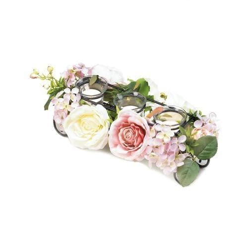 Blooming Faux Floral Candle Holder - Premium Accent Plus from Accent Plus - Just $48.49! Shop now at Handbags Specialist Headquarter