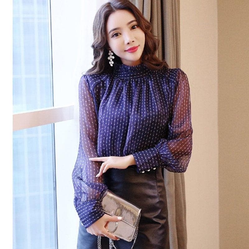 Blouse Women Long Sleeved Shirt Female Fashion Loose Blouse Office Lady Clothing - Premium Women's T Shirt from eprolo - Just $24.22! Shop now at Handbags Specialist Headquarter