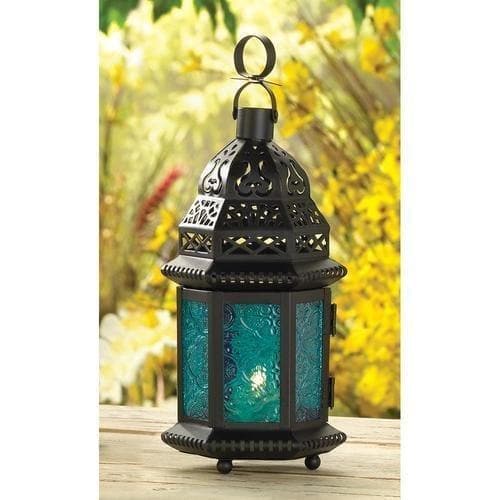 Blue Glass Candle Lantern - Premium Gallery of Light from Gallery of Light - Just $38.94! Shop now at Handbags Specialist Headquarter