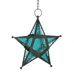 Blue Glass Star Lantern - Premium Gallery of Light from Gallery of Light - Just $39.74! Shop now at Handbags Specialist Headquarter