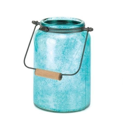 Blue Jar Candle Lantern - Premium Gallery of Light from Gallery of Light - Just $43.54! Shop now at Handbags Specialist Headquarter