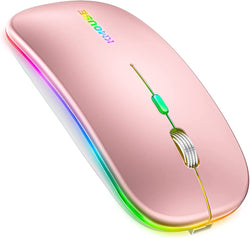 Bluetooth Mouse for iPad Pro iPad Air Rechargeable Bluetooth Wireless Mouse for MacBook pro MacBook Air Mac Laptop Chromebook Windons Notebook MacBook HP PC DELL (LED White) - Premium computer from Brand: PEIBO - Just $23.99! Shop now at Handbags Specialist Headquarter