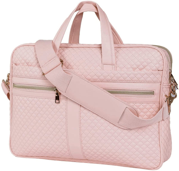Briefcase for Women, 17.3 Inch Leather Laptop Bag Large Messenger Bag Computer Bag Office Travel Business (Pink) - Premium  from seyfocnia - Just $224.81! Shop now at Handbags Specialist Headquarter