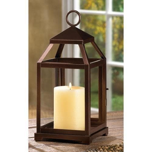 Bronze Contemporary Candle Lantern - Premium Gallery of Light from Gallery of Light - Just $47.25! Shop now at Handbags Specialist Headquarter