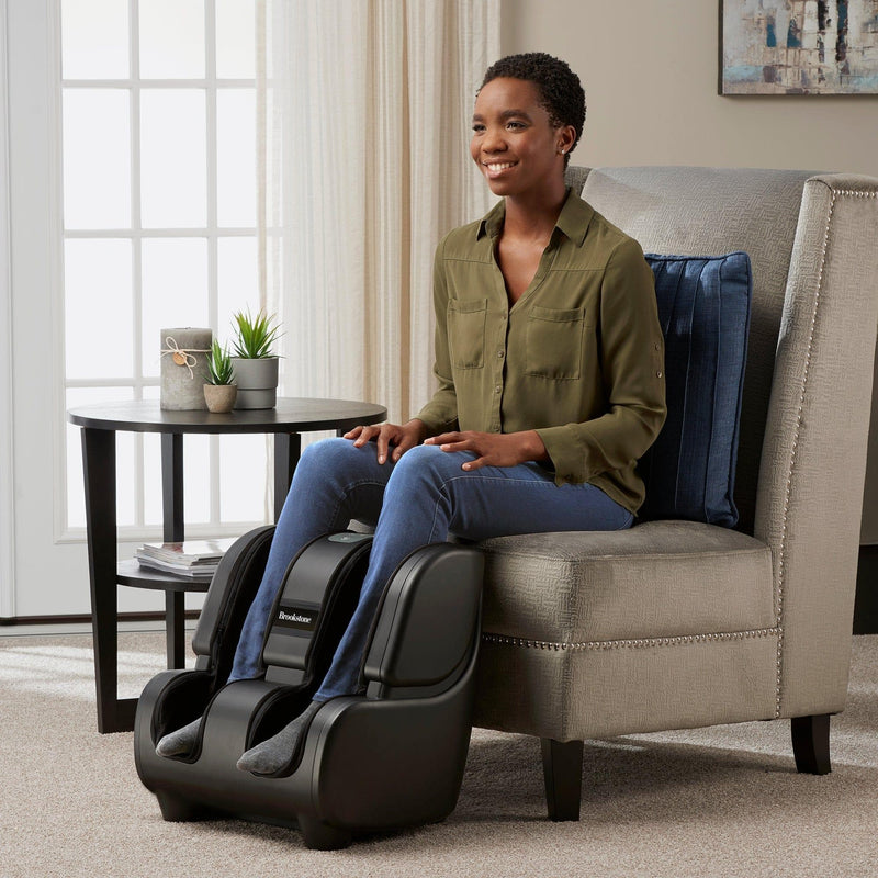 Brookstone Foot and Calf Massager, with 4 Unique Massage Programs and 3 Intensity Levels. Thera Squeeze, B-FMS-1200J - Premium health from Brookstone - Just $209.17! Shop now at Handbags Specialist Headquarter