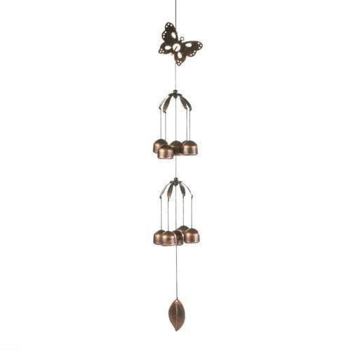 Butterfly Double Tier Bell Wind Chime - Premium Summerfield Terrace from Summerfield Terrace - Just $43.50! Shop now at Handbags Specialist Headquarter