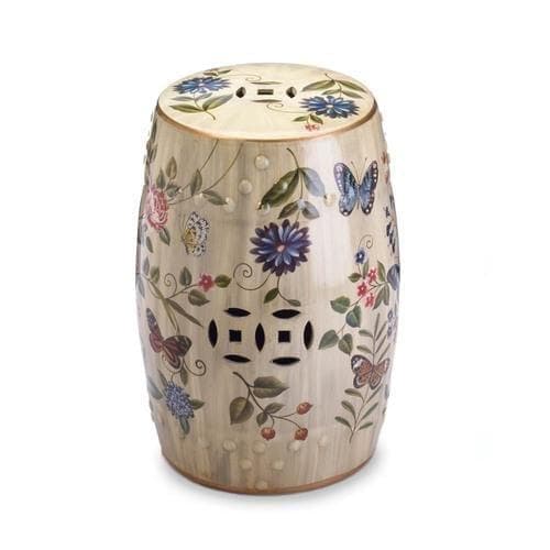 Butterfly Garden Ceramic Stool - Premium Accent Plus from Accent Plus - Just $120.20! Shop now at Handbags Specialist Headquarter