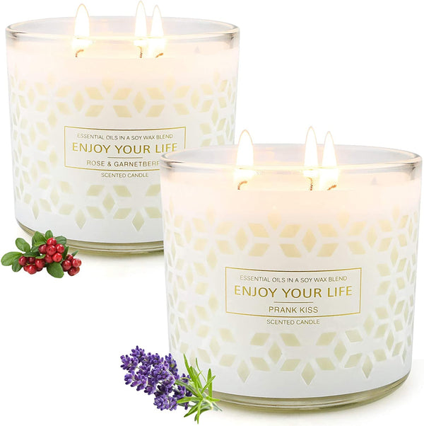 Candles for Home Scented, Lavender Scented Candles, Mothers Day Gifts, 3 Wick Candle, 14.5Oz 125H, Ideal for Stress Relief, Bath, Yoga, Meditation, Gifts for Women Birthday, Thanksgiving, Christmas - Premium CANDLES & ACCESSORIES from Visit the VGGFDY Store - Just $27.99! Shop now at Handbags Specialist Headquarter