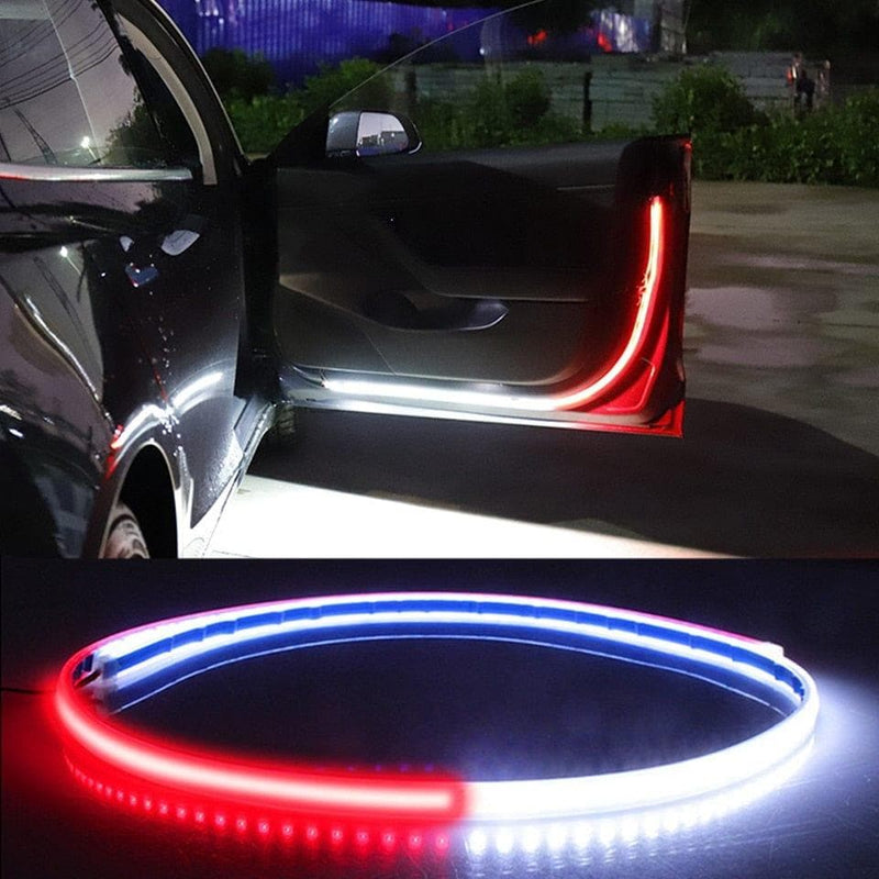 Car Door Opening Warning LED Lights Welcome Decor Lamp Strips Anti Rear-end Collision Safety Universal auto accessories - Premium AUTO ELECTRONICS from eprolo - Just $23.22! Shop now at Handbags Specialist Headquarter