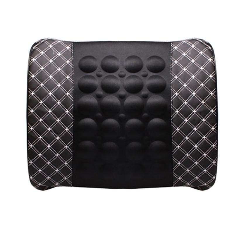 Car Lumbar Support Pillow 12V Electric Massage Auto Seat Back Relaxation Office Chair Waist Lumbar Support Cotton Cushion Pillow - Premium AUTO ELECTRONICS from eprolo - Just $59.99! Shop now at Handbags Specialist Headquarter