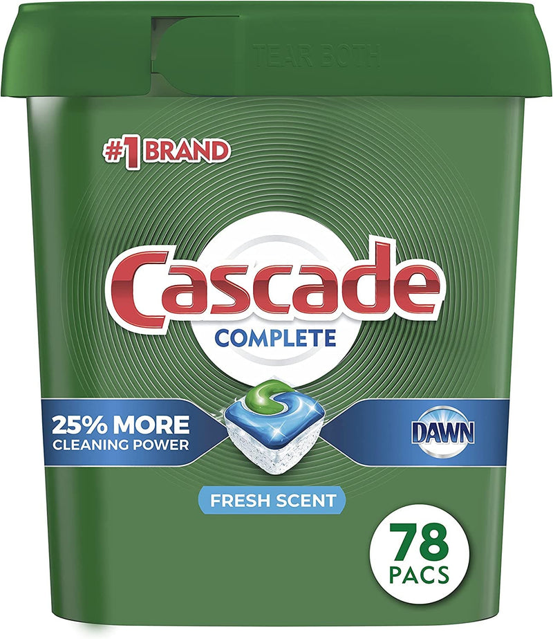 Cascade Complete Dishwasher Pods, ActionPacs Dishwasher Detergent, Fresh Scent, 78 Count - Premium Trash Bags from Visit the Cascade Store - Just $25.99! Shop now at Handbags Specialist Headquarter