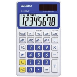 Casio Solar Wallet Calculator With 8-digit Display (blue) (pack of 1 Ea) - Premium Calculators from CASIO - Just $37.92! Shop now at Handbags Specialist Headquarter