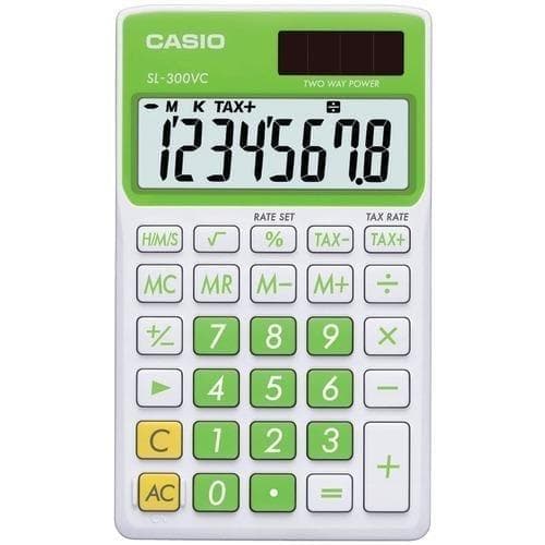 Casio Solar Wallet Calculator With 8-digit Display (green) (pack of 1 Ea) - Premium Calculators from CASIO - Just $37.93! Shop now at Handbags Specialist Headquarter