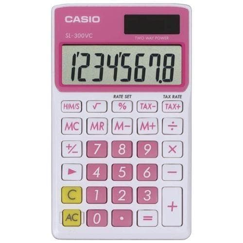 Casio Solar Wallet Calculator With 8-digit Display (pink) (pack of 1 Ea) - Premium Calculators from CASIO - Just $37.92! Shop now at Handbags Specialist Headquarter
