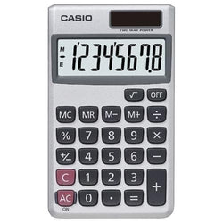 Casio Wallet Solar Calculator With 8-digit Display (pack of 1 Ea) - Premium Calculators from CASIO - Just $39.02! Shop now at Handbags Specialist Headquarter