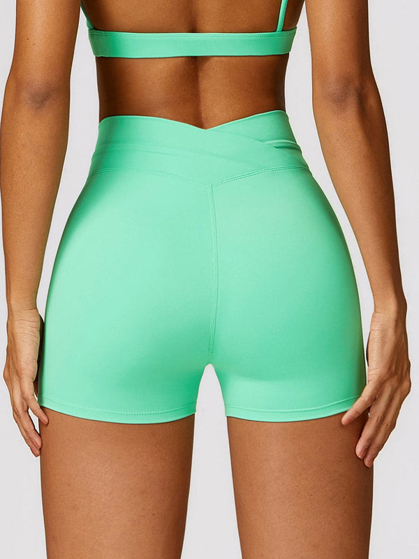 High Waist Active Shorts - Premium Dresses from Trendsi - Just $24! Shop now at Handbags Specialist Headquarter