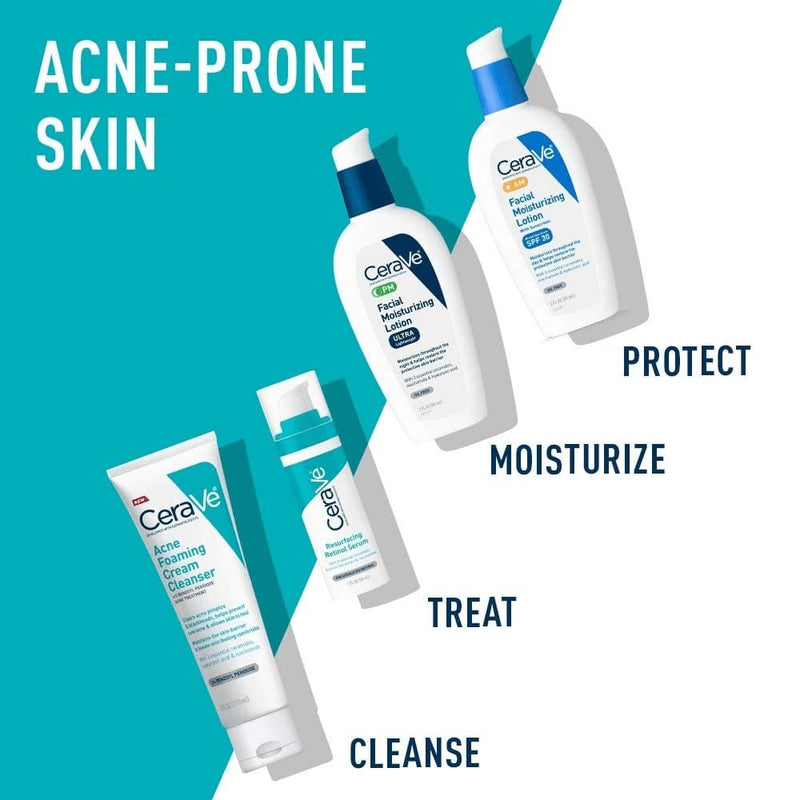 Cerave Acne Foaming Cream Cleanser | Acne Treatment Face Wash with 4% Benzoyl Peroxide, Hyaluronic Acid, and Niacinamide | Cream to Foam Formula | 5 Oz - Premium  from CeraVe - Just $28.57! Shop now at Handbags Specialist Headquarter
