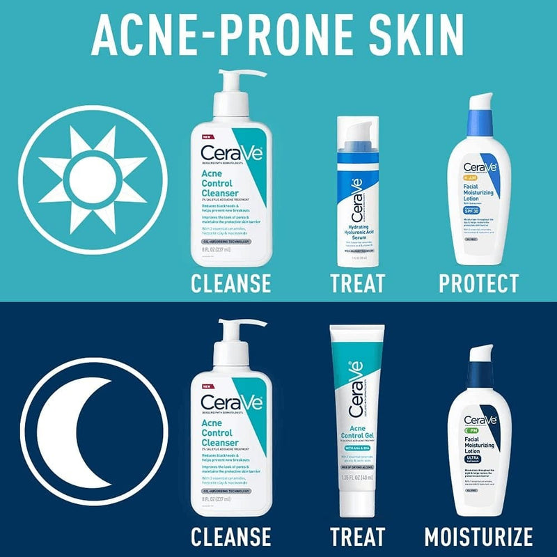 Cerave Face Wash Acne Treatment | Salicylic Acid Cleanser with Purifying Clay for Oily Skin | Blackhead Remover and Clogged Pore Control | 8 Ounce - Premium  from CeraVe - Just $28.76! Shop now at Handbags Specialist Headquarter
