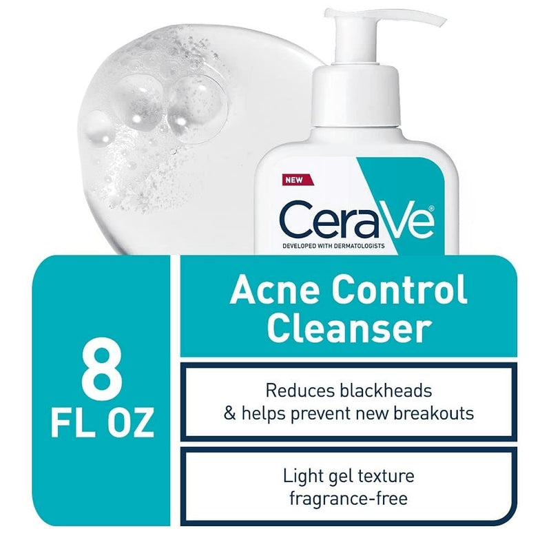 Cerave Face Wash Acne Treatment | Salicylic Acid Cleanser with Purifying Clay for Oily Skin | Blackhead Remover and Clogged Pore Control | 8 Ounce - Premium  from CeraVe - Just $28.76! Shop now at Handbags Specialist Headquarter