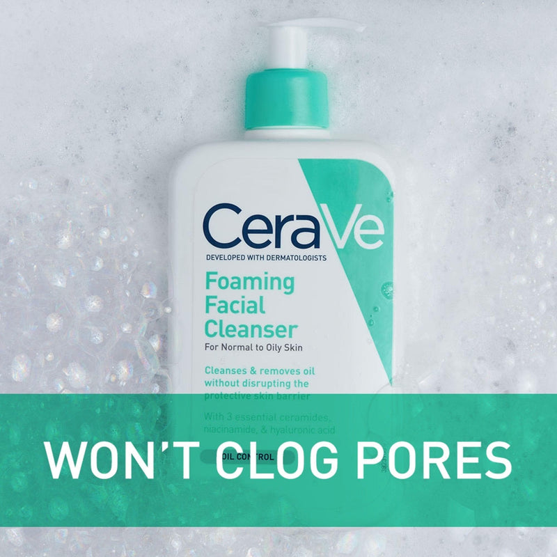 CeraVe Foaming Face Wash, Face Cleanser for Normal to Oily Skin, 12 fl oz. - Premium SKIN CARE Towel Set from CeraVe - Just $18.99! Shop now at Handbags Specialist Headquarter