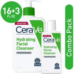 CeraVe Hydrating Face Wash, Facial Cleanser for Normal to Dry Skin, Value Pack, 16 oz Pump & 3 oz Travel Size - Premium SKIN CARE Towel Set from CeraVe - Just $24.99! Shop now at Handbags Specialist Headquarter