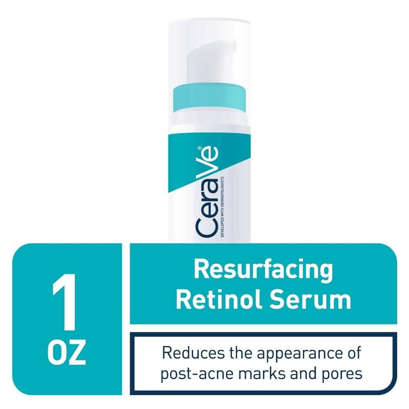 Cerave Retinol Serum for Post-Acne Marks and Skin Texture | Pore Refining, Resurfacing, Brightening Facial Serum with Retinol | Fragrance Free & Non-Comedogenic| 1 Oz - Premium  from CeraVe - Just $30.51! Shop now at Handbags Specialist Headquarter