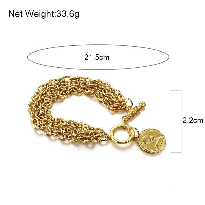 Charm Chain Bracelets For Women Men Stainless Steel Alloy Bracelets - Premium Men Bracelets from eprolo - Just $12.48! Shop now at Handbags Specialist Headquarter