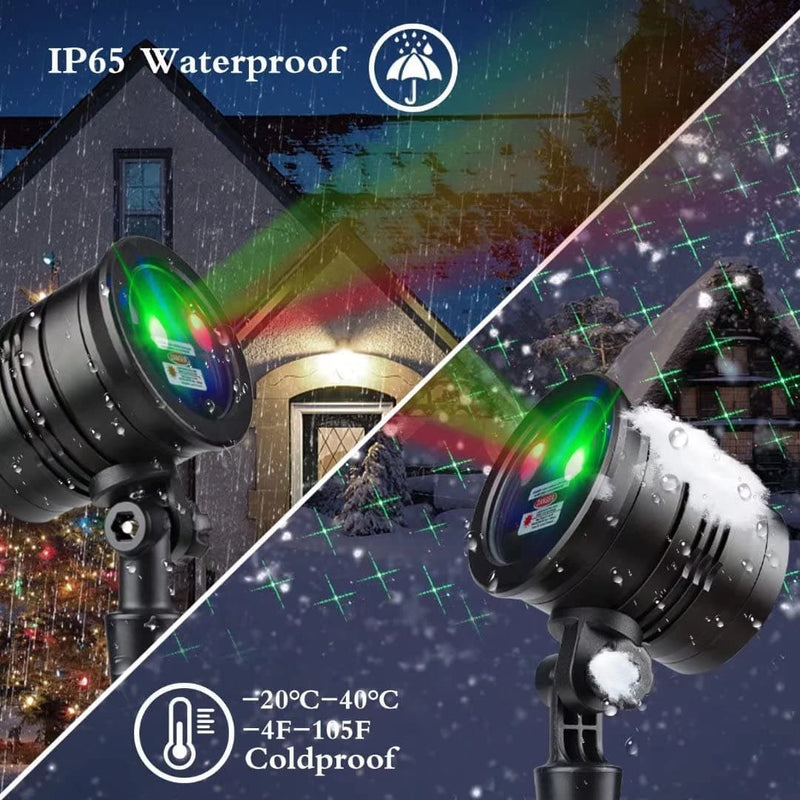 Christmas Projector Lights, Led Waterproof Christmas Laser Lights Landscape Spotlight Red and Green Star Show with Remote Decorative for Bedroom Outdoor Garden Patio Wall Holiday Party - Premium HOLIDAY LIGHTING from Visit the itoeo Store - Just $67.99! Shop now at Handbags Specialist Headquarter