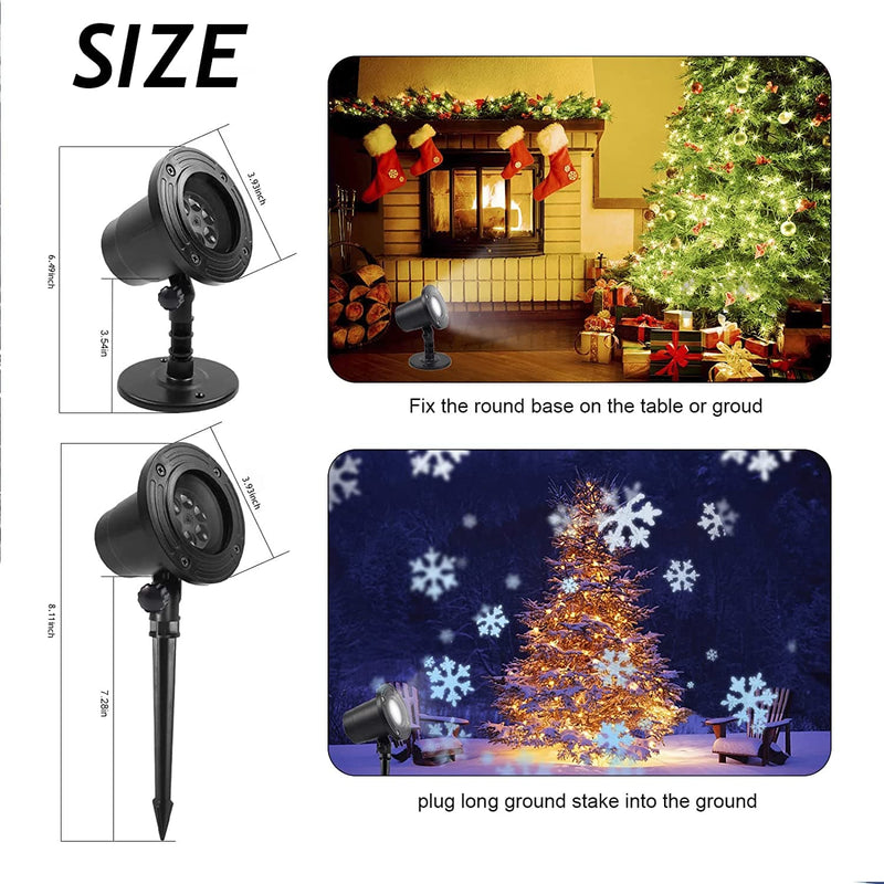 Christmas Snowflake Projector Lights, Weatherproof Led Snowfall Lights Outdoor Patio Garden Decorative Lighting for Christmas Xmas Holiday Wedding Indoor Home Party Decoration Show - Premium HOLIDAY LIGHTING from Visit the ForChic Store - Just $49.99! Shop now at Handbags Specialist Headquarter