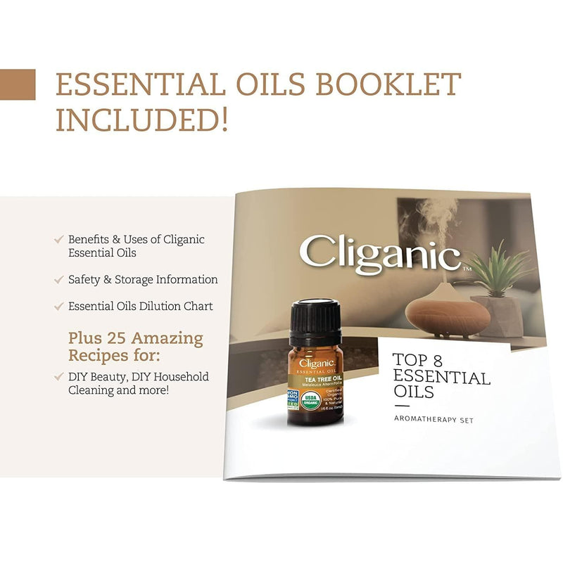 Cliganic USDA Organic Aromatherapy Essential Oils Holiday Gift Set (Top 8), 100% Pure Natural - Peppermint, Lavender, Eucalyptus, Tea Tree, Lemongrass, Rosemary, Frankincense & Orange - Premium ARTS, CRAFTS & GIFTS from Visit the Cliganic Store - Just $31.99! Shop now at Handbags Specialist Headquarter
