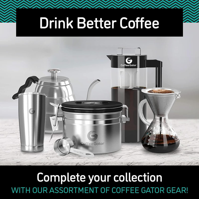 Coffee Gator Pour Over Coffee Maker - 27 oz Paperless, Portable, Drip Coffee Brewer Pour Over Set w/ Glass Carafe & Stainless-Steel Mesh Filter, Clear - Premium COFFEE PRODUCTS from Visit the Coffee Gator Store - Just $33.99! Shop now at Handbags Specialist Headquarter