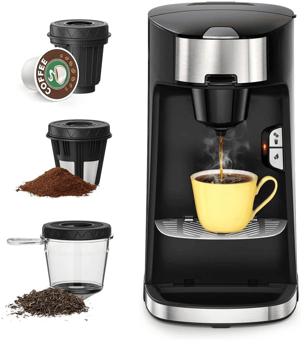 Coffee Maker, 3 in 1 Coffee & Tea Maker for K Cup, Loose Leaf Tea & Ground Coffee Compatible, with Self Cleaning Function, Fast & Fresh Brewed and 8 to 14 Oz. Brew Sizes - Premium  from Boly - Just $224.81! Shop now at Handbags Specialist Headquarter