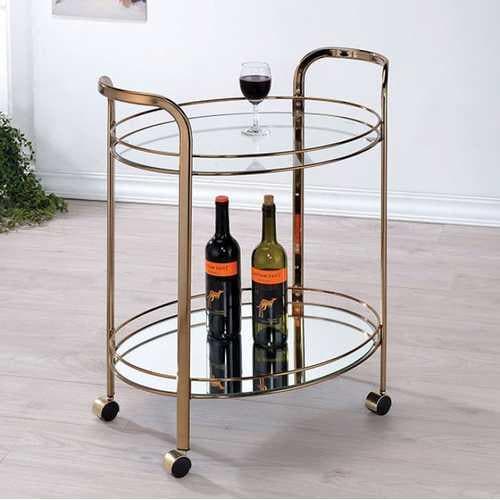 Contemporary Serving Cart In Champagne - Premium Carts from HomeRoots - Just $212.27! Shop now at Handbags Specialist Headquarter
