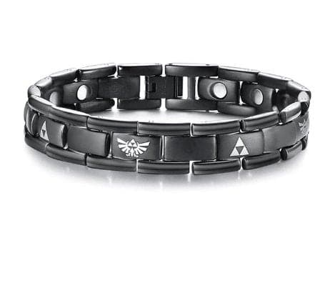 Cool Zelda Men's Health Bracelets Magnetic Stainless Steel Triforce Charm  Strap Bracelet for Man Accessories 8.6