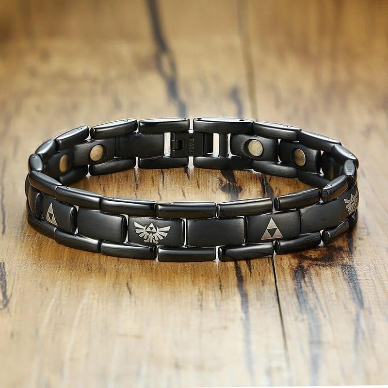 Cool Zelda Men's Health Bracelets Magnetic Stainless Steel Triforce Charm Strap Bracelet for Man Accessories 8.6 - Premium Men Bracelets from eprolo - Just $21.76! Shop now at Handbags Specialist Headquarter