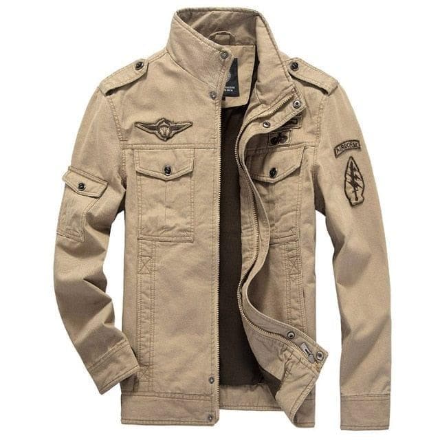 Cotton Military Jacket Men MA-1 Style Army Jackets Male Brand Slothing Mens Bomber Jackets Plus Size M-6XL - Premium MEN T-SHIRT from eprolo - Just $56.74! Shop now at Handbags Specialist Headquarter