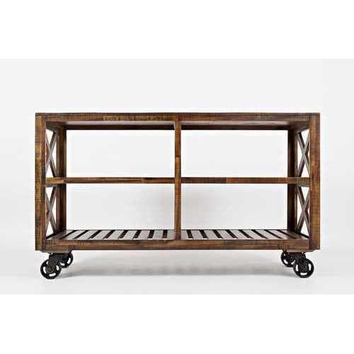 Country Rustic Wooden Trolley Cart With 4 Shelves, Brown - Premium Carts from HomeRoots - Just $742.0! Shop now at Handbags Specialist Headquarter