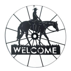 Cowboy Wheel Welcome Sign - Premium Accent Plus from Accent Plus - Just $58.53! Shop now at Handbags Specialist Headquarter