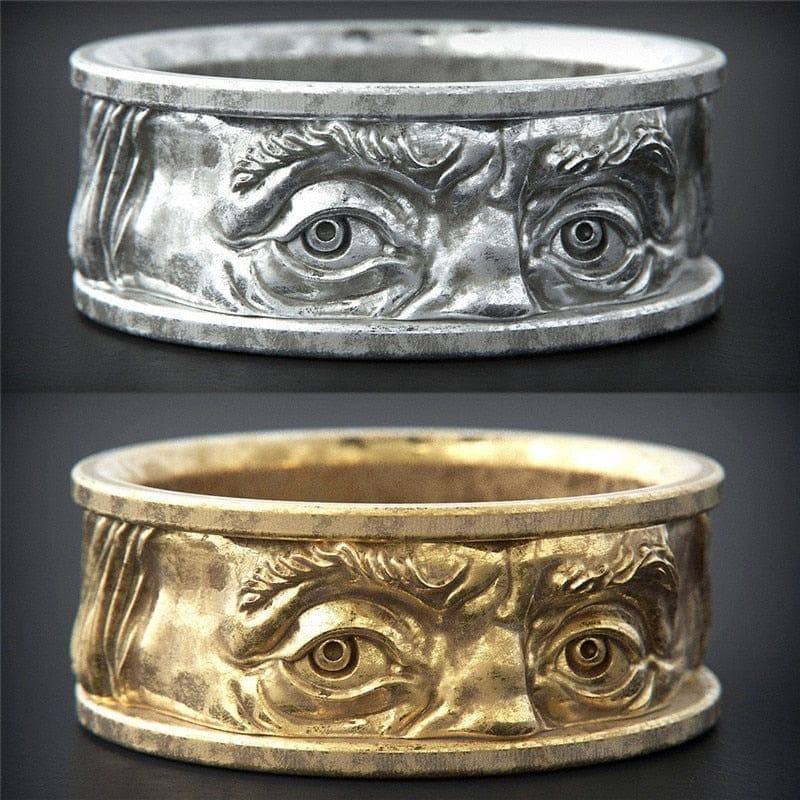 Creative Man Eyes Rings For Men Punk Jewelry Vintage Fashion Gold/Silver Color Hip Hop Ring Male Female Halloween Party Jewelry - Premium Men Rings from eprolo - Just $23.99! Shop now at Handbags Specialist Headquarter