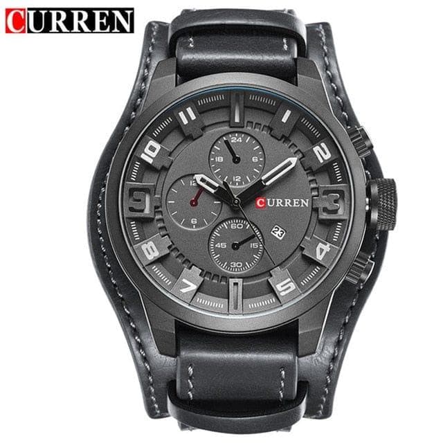 CURREN Mens Watches Military Sports Men Watch Quartz Date Clock Casual Leather Wrist Watch Relogio Masculino 8225 - Premium Men watch from eprolo - Just $26.06! Shop now at Handbags Specialist Headquarter